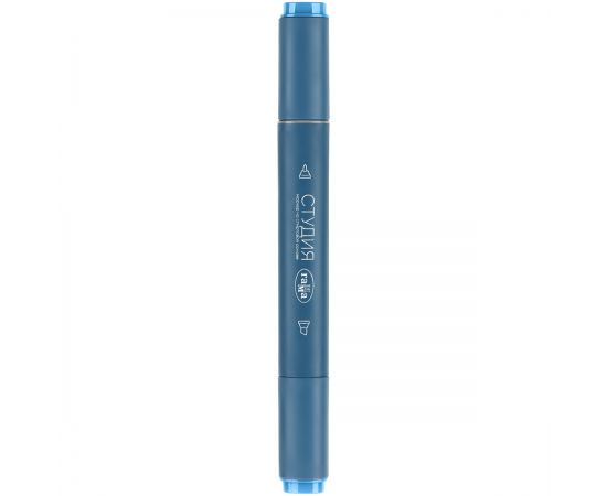 Маркер двусторонний для скетчинга Гамма "Студия", небесно-голубой, корпус трехгранный, пулевид./клиновид. наконечники 1204M0279