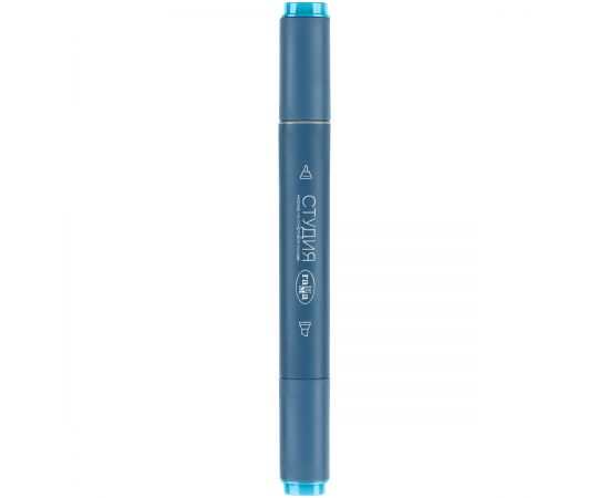 Маркер двусторонний для скетчинга Гамма "Студия", лазурный, корпус трехгранный, пулевид./клиновид. наконечники 1204M0298