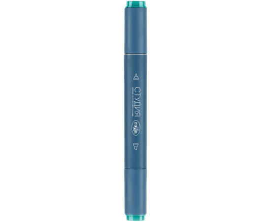 Маркер двусторонний для скетчинга Гамма "Студия", бирюзовый, корпус трехгранный, пулевид./клиновид. наконечники 1204M0319