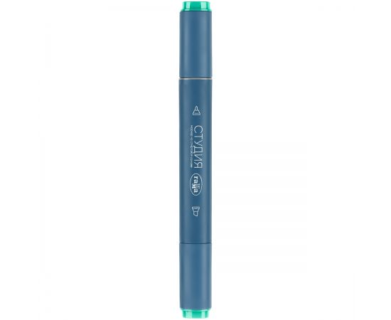 Маркер двусторонний для скетчинга Гамма "Студия", сине-зеленый, корпус трехгранный, пулевид./клиновид. наконечники 1204M0333