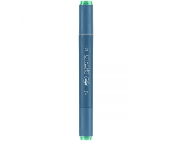 Маркер двусторонний для скетчинга Гамма "Студия", зеленый аквамарин, корпус трехгранный, пулевид./клиновид. наконечники 1204M0353