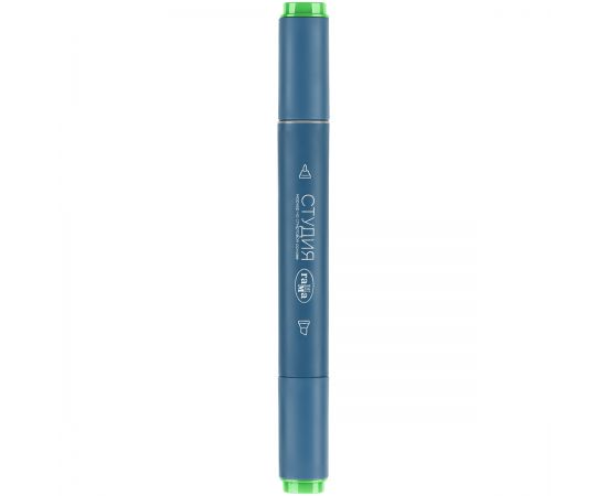 Маркер двусторонний для скетчинга Гамма "Студия", зеленый палевый, корпус трехгранный, пулевид./клиновид. наконечники 1204M0354