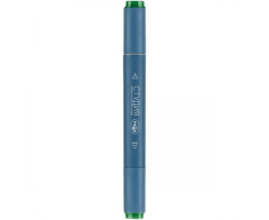 Маркер двусторонний для скетчинга Гамма "Студия", зеленый травяной, корпус трехгранный, пулевид./клиновид. наконечники 1204M0356