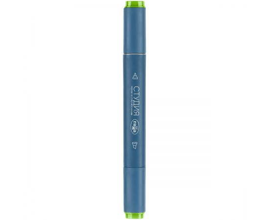 Маркер двусторонний для скетчинга Гамма "Студия", желто-зеленый, корпус трехгранный, пулевид./клиновид. наконечники 1204M0358