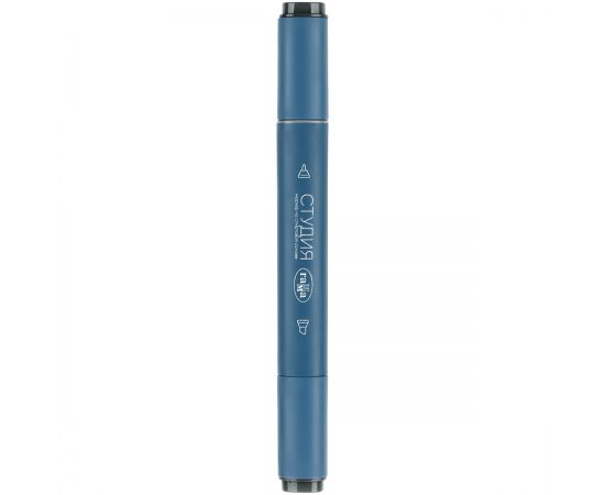 Маркер двусторонний для скетчинга Гамма "Студия", серый темный, корпус трехгранный, пулевид./клиновид. наконечники 1204M0425