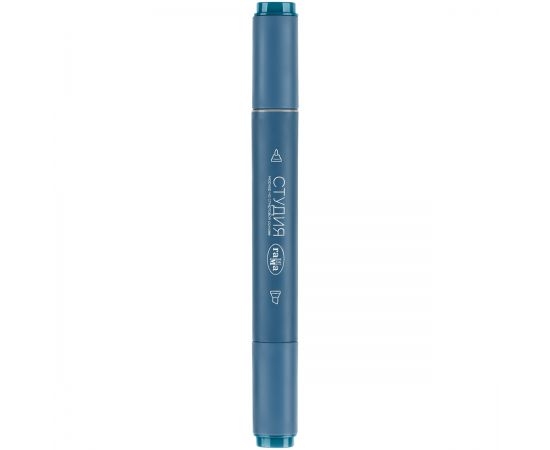 Маркер двусторонний для скетчинга Гамма "Студия", синий морской, корпус трехгранный, пулевид./клиновид. наконечники 1204M2213