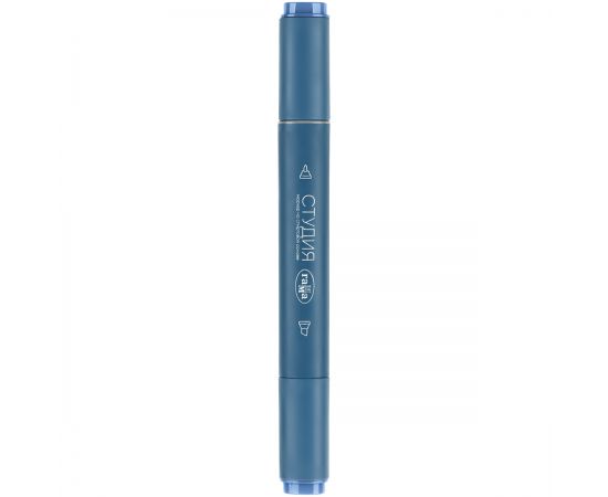 Маркер двусторонний для скетчинга Гамма "Студия", ярко-голубой, корпус трехгранный, пулевид./клиновид. наконечники 1204M2727