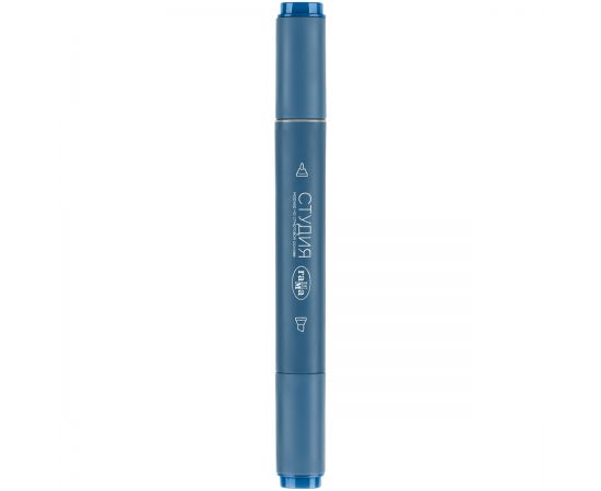 Маркер двусторонний для скетчинга Гамма "Студия", синий восточный, корпус трехгранный, пулевид./клиновид. наконечники 1204M2925