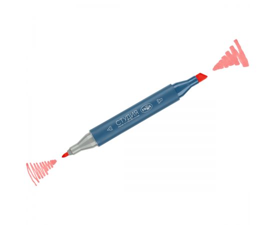 Маркер двусторонний для скетчинга Гамма "Студия", персиковый, корпус трехгранный, пулевид./клиновид. наконечники 1204M3572