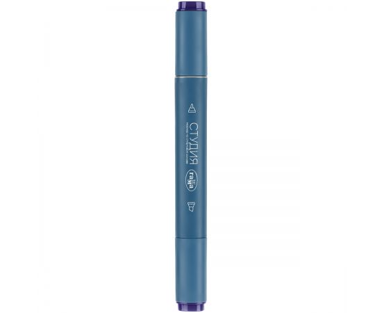 Маркер двусторонний для скетчинга Гамма "Студия", фиолетовый темный, корпус трехгранный, пулевид./клиновид. наконечники 1204M3583