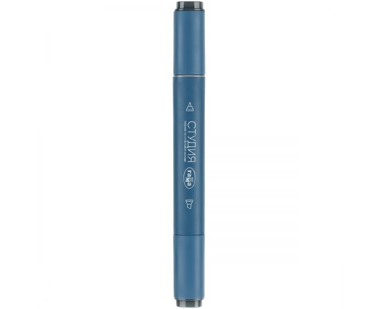 Маркер двусторонний для скетчинга Гамма "Студия", сланцево-серый, корпус трехгранный, пулевид./клиновид. наконечники 1204M7546