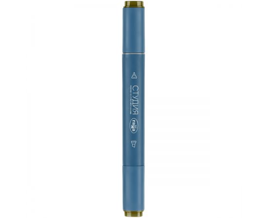 Маркер двусторонний для скетчинга Гамма "Студия", болотный темный, корпус трехгранный, пулевид./клиновид. наконечники 1204M7761