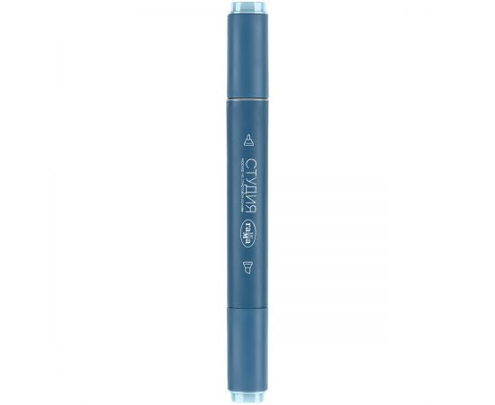 Маркер двусторонний для скетчинга Гамма "Студия", голубой пастельный, корпус трехгранный, пулевид./клиновид. наконечники 1204M9421