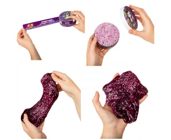 Набор слаймов макси ТРИ СОВЫ Slime boom "Трендовый микс", 250мл, 6шт., 6 видов с наполнителями, картонный шоу-бокс 549/550/551/552/553/554