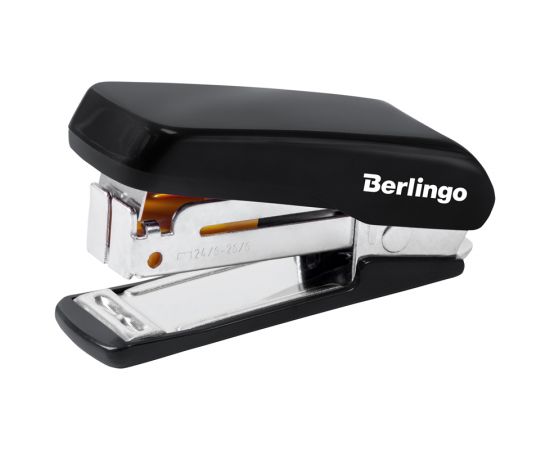 Мини-степлер №24/6, 26/6 Berlingo "Comfort" до 20л., пластиковый корпус, черный DSn_20161