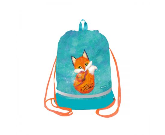 Мешок для обуви 1 отделение Berlingo "Little dreamer", 400*480мм, расширяющееся дно, светоотражающая лента, карман на молнии MS1100G