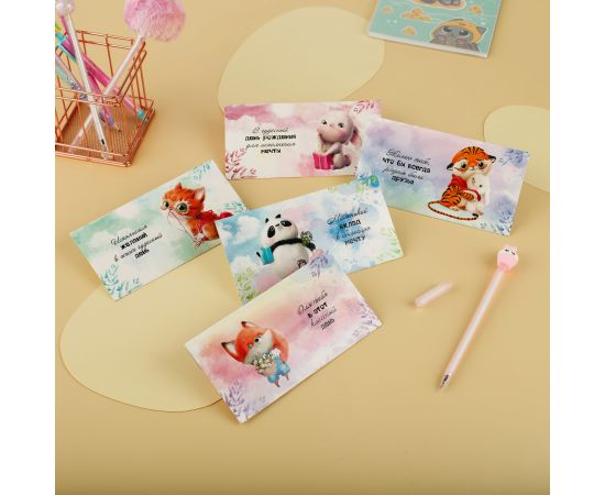 Конверт для денег MESHU "Cute pets", 85*164мм, глянц. ламинация, 5 дизайнов MS_55112
