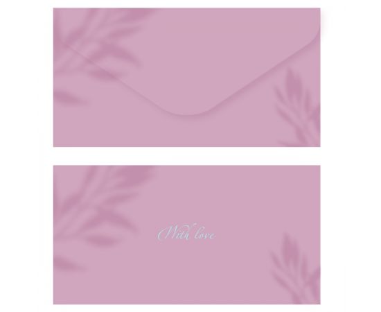 Конверт для денег MESHU "Purple Orchid", 85*164мм, soft-touch, фольга MS_55122