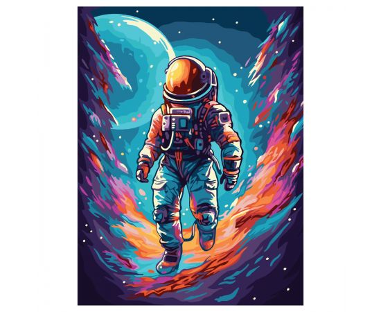 Картина по номерам на холсте ТРИ СОВЫ "В галактике", 40*50, с акриловыми красками и кистями КХ4050_53923