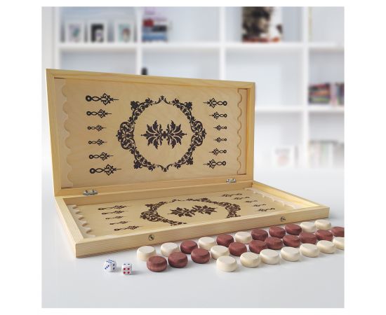 Игра настольная ТРИ СОВЫ "Нарды", с деревянной доской 40*40см НИ_343620