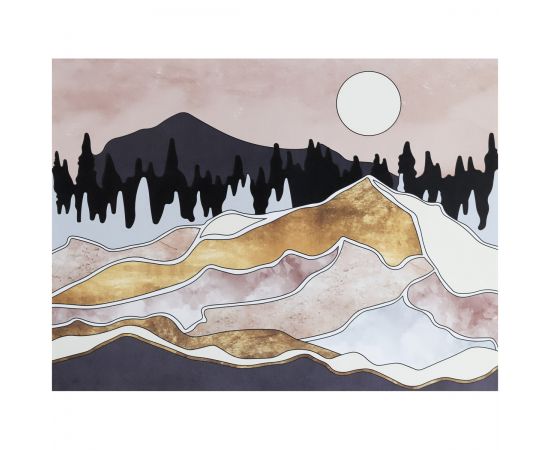 Картина цветным песком ТРИ СОВЫ "Полнолуние в горах", картонный пакет с европодвесом ФП_47869