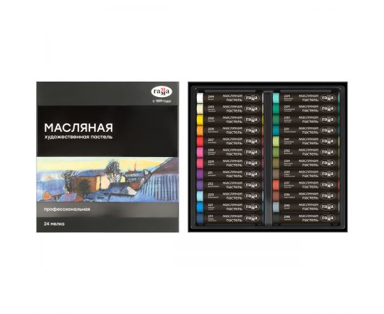 Пастель масляная Гамма, 24 цвета, картон. упаковка 5042324