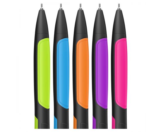 Ручка шариковая автоматическая Berlingo "Color Zone 2" синяя, 0,7мм, корпус ассорти CBm_70955