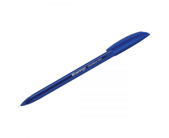 Ручка шариковая Berlingo "Triangle 100T" синяя, 0,7мм, трехгран., игольчатый стержень CBp_07105