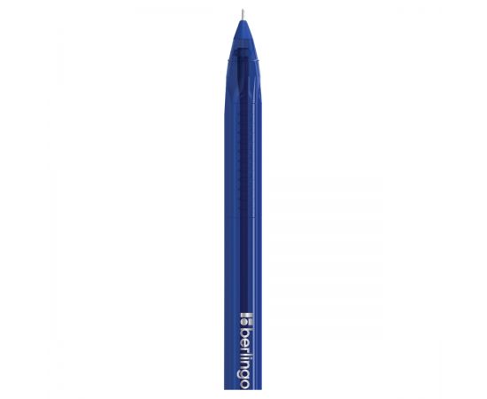 Ручка шариковая Berlingo "Triangle 100T" синяя, 0,7мм, трехгран., игольчатый стержень CBp_07105