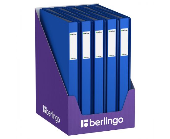 Папка с 40 вкладышами Berlingo "Soft Touch", 25мм, 700мкм, синяя, с внутр. карманом DB4_40981