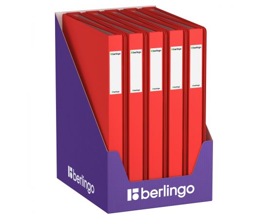 Папка с 40 вкладышами Berlingo "Soft Touch", 25мм, 700мкм, красная, с внутр. карманом DB4_40982