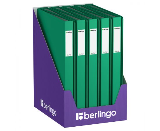 Папка с 40 вкладышами Berlingo "Soft Touch", 25мм, 700мкм, зеленая, с внутр. карманом DB4_40983