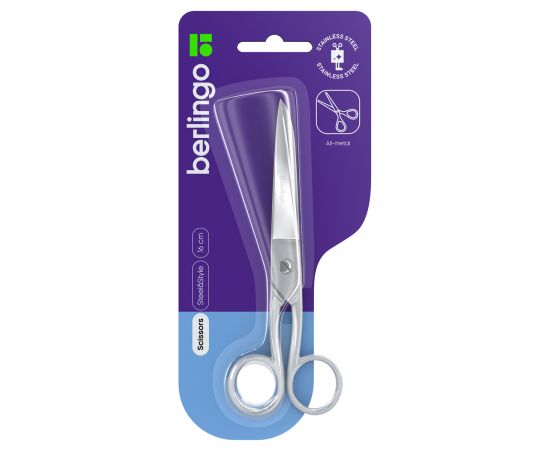 Ножницы цельнометаллические Berlingo "Steel&Style", 16см, европодвес DNn_16007
