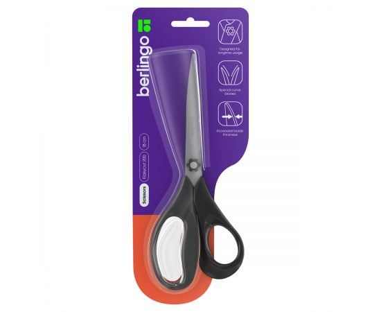 Ножницы Berlingo "Easycut 200" 18см, эргономичные ручки, европодвес DNn_18045