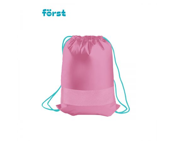 Мешок для обуви 1 отделение Först "Shiny flamingo", 350*460мм, вентиляционная сеточка, светоотражающая лента, карман на молнии FT-MS-020302