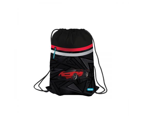 Мешок для обуви 1 отделение Först "Red car", 350*460мм, вентиляционная сеточка, светоотражающая лента, карман на молнии FT-MS-020311