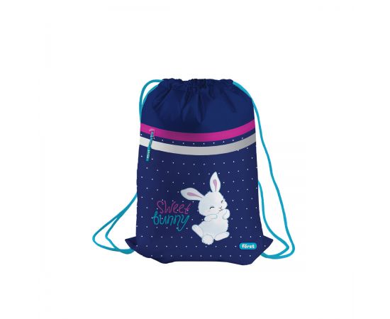 Мешок для обуви 1 отделение Först "Sweet bunny", 350*460мм, вентиляционная сеточка, светоотражающая лента, карман на молнии FT-MS-020313