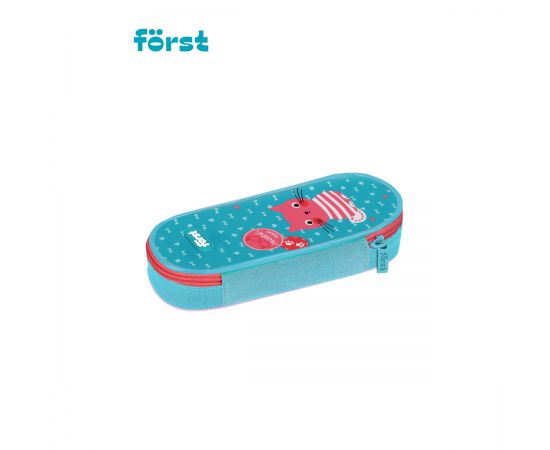 Пенал корпусный 1 отделение, 220*90*45 Först "Orange cat", полиэстер FT-PF-010303