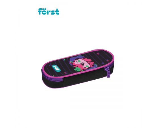 Пенал корпусный 1 отделение, 220*90*45 Först "Pink tiger", полиэстер FT-PF-010304