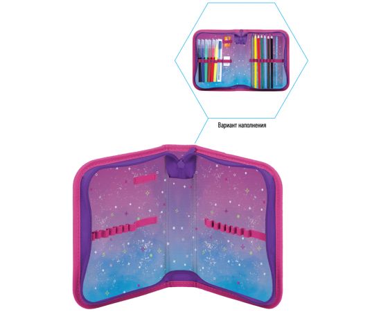 Пенал 1 отделение, 200*140*40 Berlingo "Kitty", полиэстер PK10002