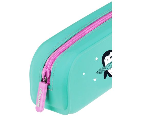 Пенал 1 отделение, 200*50*60 Berlingo "Penguin dream", силикон PM09024