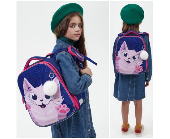 Ранец Berlingo Expert "Scary cat" 37*28*16см, 2 отделения, 2 кармана, анатомическая спинка RU07103