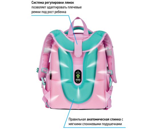 Ранец Berlingo Expert "Princess cat" 37*28*16см, 2 отделения, 2 кармана, анатомическая спинка RU07105