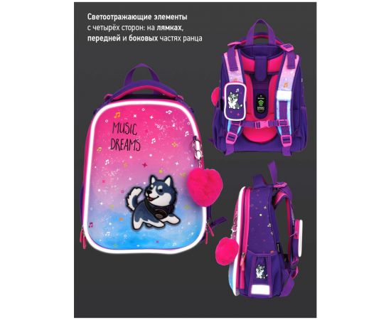 Ранец Berlingo Expert "Husky boy" 37*28*16см, 2 отделения, 2 кармана, анатомическая спинка RU07113