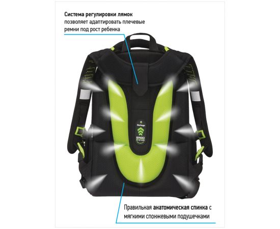 Ранец Berlingo Expert "Football or nothing" 37*28*16см, 2 отделения, 2 кармана, анатомическая спинка RU07123