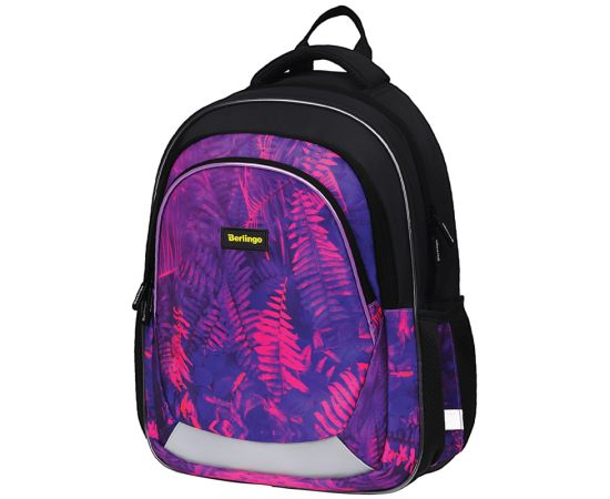 Рюкзак Berlingo Bliss "Flora neon" 40*29*19см, 3 отделения, 2 кармана, анатомическая ЭВА спинка RU08051