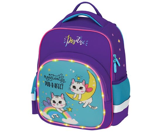 Рюкзак Berlingo Kids "Positive" 36*27*12см, 1 отделение, 2 кармана, эргономичная спинка, LED кант RU08082