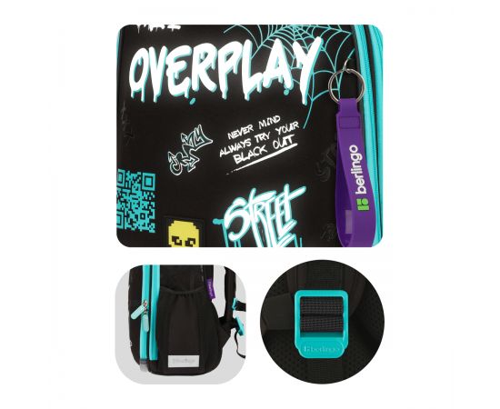 Ранец Berlingo Expert "Overplay" 37*28*16см, 2 отделения, 2 кармана, анатомическая спинка RU09013