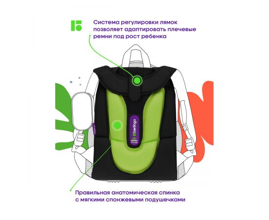 Ранец Berlingo Expert "Digital style" 37*28*16см, 2 отделения, 2 кармана, анатомическая спинка RU09018