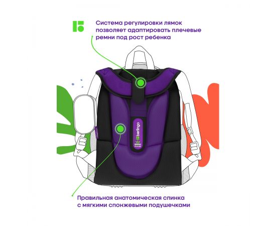 Ранец Berlingo Expert "Astro Cat" 37*28*16см, 2 отделения, 2 кармана, анатомическая спинка RU09025